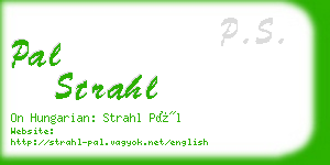 pal strahl business card